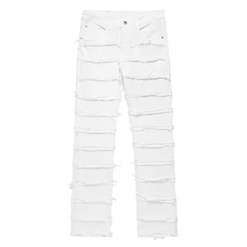 Американски Дънки High Street Jeans Мъжки Свободно Cut прави Панталони за Мъже