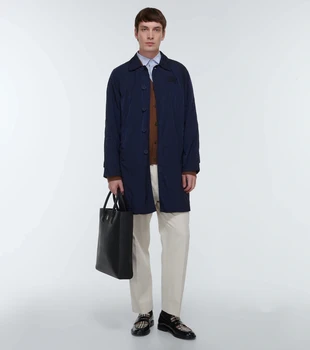 Нов тренч средната дължина на мъжкото свободно бизнес палта с ревери, мъжки дрехи