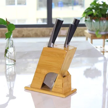 Aoliviya Sh Нов Бамбук държач за Ножове, Кухненски принадлежности Поставка за кухненски Ножове Поставка за съхранение на Ножове Поставка За Пръчици За хранене Полк Multifu