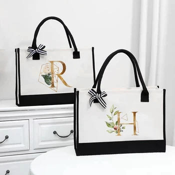 Чанта-Тоут Шаферките, Подарък чанта за Жени, Торби за Многократна употреба, за Съхранение на Покупки, Благородна Джутовая Голяма Холщовая Чанта, Луксозни Дизайнерски Чанти