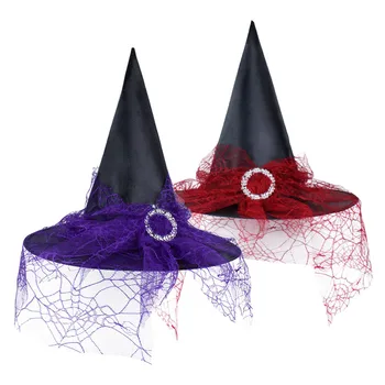Детски шапки на вещици, аксесоари за парти на Хелоуин Костюми за Хелоуин, шапки за Cosplay, Шапка на вещица, Декоративен подпори за Хелоуин