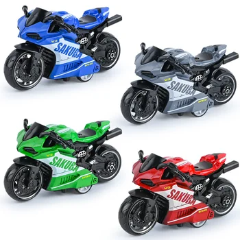Детски играчки за момчета, имитация на мотоциклет от сплав, мини-бумеранг и устойчив модел на кола, детски развивающий играчка кола