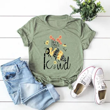 Тениска Be Kind, Женска тениска с приятен дизайн, Забавна тениска с вдъхновяващ учител, Пролетно-лятна риза, дамски блузи