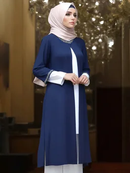 2023 Пролет/Лято, Нова мюсюлманска Връхни дрехи е със средна дължина, Дрехи за Юго-Източна Азия, Защита от слънцето, Близкия Изток, приети с трансграничен Дубай A