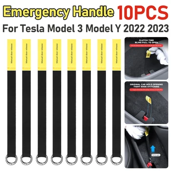 2-10 бр. Авариен Безопасност Въже на Задната Врата на Колата, Механични Ключа за Задната Врата, Паник Дръжка За Tesla, Модел 3, Модел Y 2022 2023