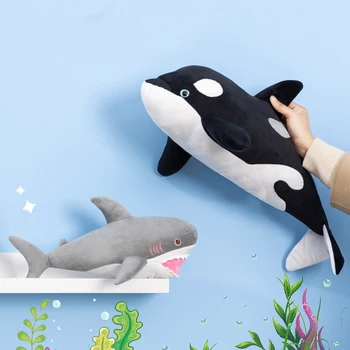 40 см Мультяшная имитация на морския животински Акули, плюшен играчка, възглавница за Сън, Детски забавни творчески играчки, подарък за рожден Ден за дете