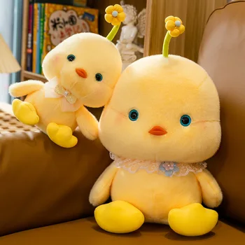Малко сладко жълто пиле, грозна и скъпа кукла-патица, креативна плюшен играчка, кукла с малки размери, детски подарък