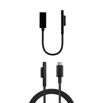 Горещ кабел за зареждане USB-C дължина на 0,2 M за Surface Pro 6/5/4/3 и кабел за зареждане USB-C в найлонов оплетке за Surface Pro 6/5/4/3