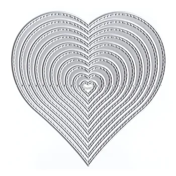 DzIxY на Щанци за рязане на метал във формата на сърце за Направата на Картички Комплекти на Печати за Подпечатване на Хартия Альбомные Занаяти 2023 Нови Шаблони Шаблони