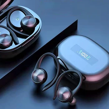 Цифрови спортни слушалки-заушники G56 TWS, Съвместими с Bluetooth, 5.0, Висококачествено намаляване на шума