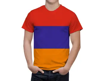 Брандираната Лятна тениска BIANYILONG с Флага на Армения 3D, Мъжка Мода в стил Хип-хоп С Кръгло деколте и Къс ръкав, Удобен Спортен Топ